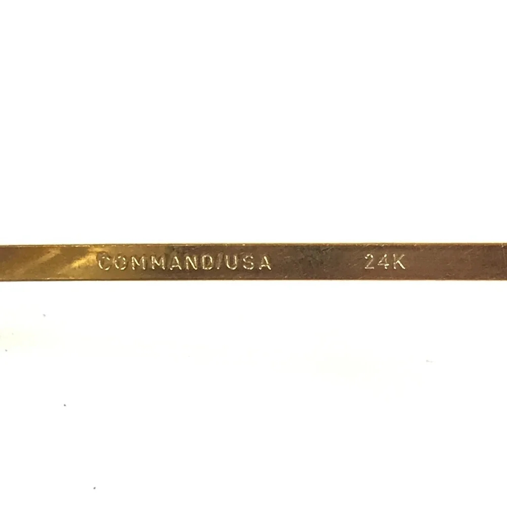 Vintage Command Sunglasses Frames USA 24K Gold Aviator Wire Rim 52-20-140